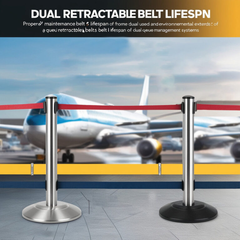 dual belt stanchions post